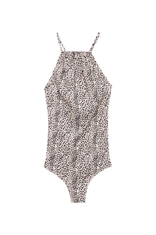 Maillot imprimé animal - Beige