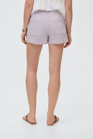 Short en jean poches - Violet