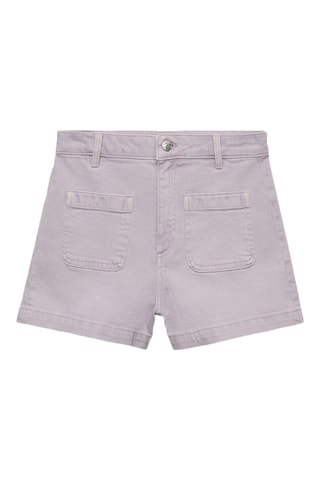 Short en jean poches - Violet