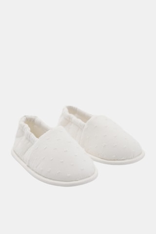 Chaussons en popeline - Blanc
