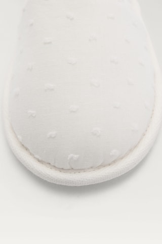 Chaussons en popeline - Blanc