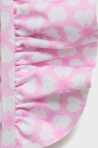 Bikini fleurs volant - Rose