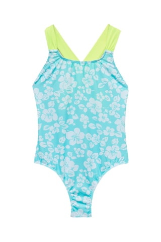 Maillot de bain imprimé dos croisé - Vert clair