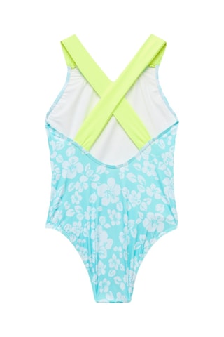Maillot de bain imprimé dos croisé - Vert clair