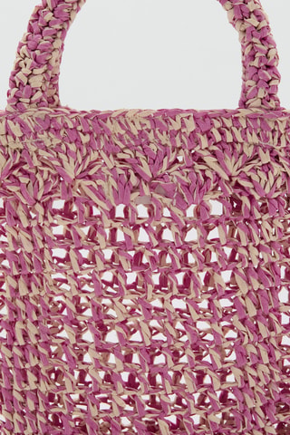 Petit sac raphia - Rose