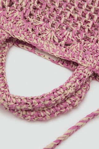 Petit sac raphia - Rose