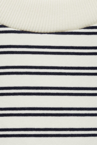 Sweat-shirt coton rayures - Bleu