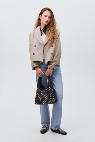 Manteau drap de  laine - Écru