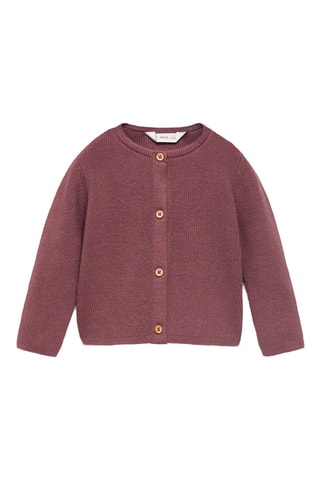 Cardigan maille coton - Bordeaux