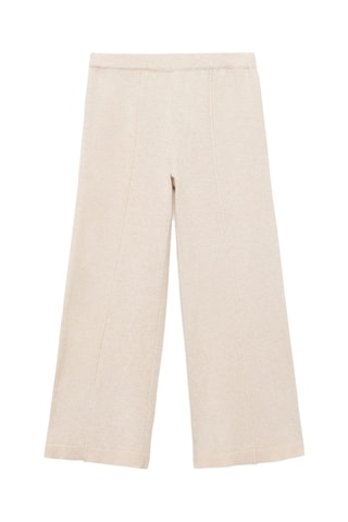 Pantalon droit en coton - Beige