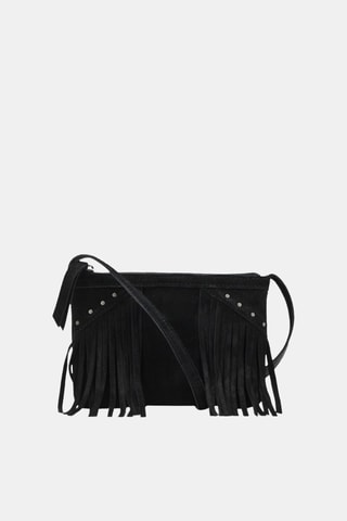 Sac franges cuir - Noir