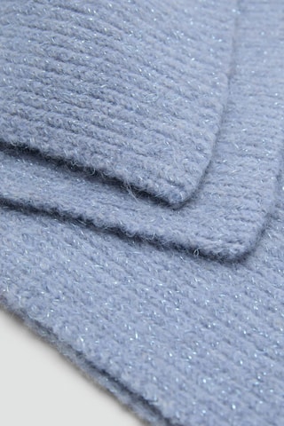 Écharpe côtelée lurex - Bleu