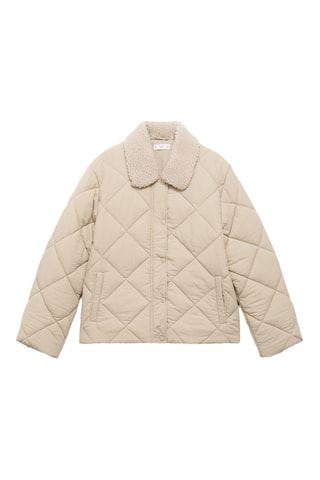 Blouson matelassé poches - Beige