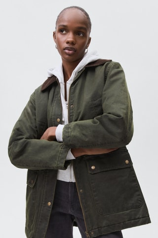 Parka effet ciré - Vert