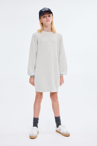 Robe midi maille - Gris clair