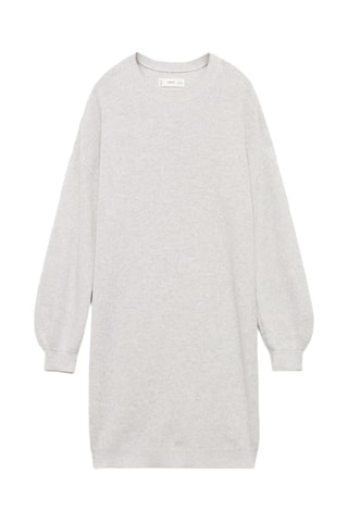Robe midi maille - Gris clair