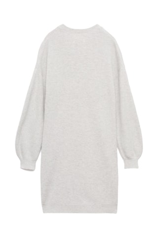 Robe midi maille - Gris clair