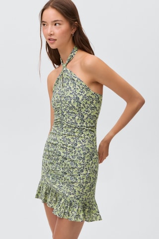 Robe à emmanchures américaines imprimé fleuri - Vert clair