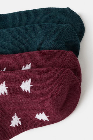 Pack 2 paires de chaussettes de Noël - Vert foncé