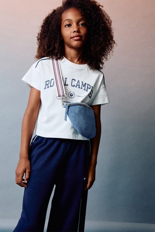 Sac bandoulière cuir - Bleu
