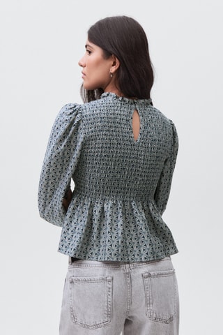 Blouse en imprimé floral - Gris
