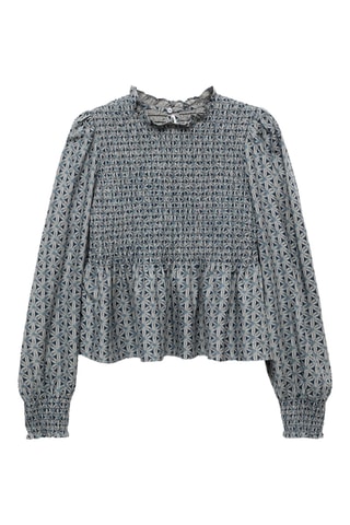 Blouse en imprimé floral - Gris
