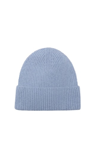 Bonnet côtelé lurex - Bleu