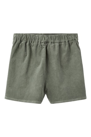 Jupe short velours côtelé - Kaki