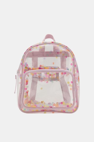 Sac à dos transparent confetti - Rose clair