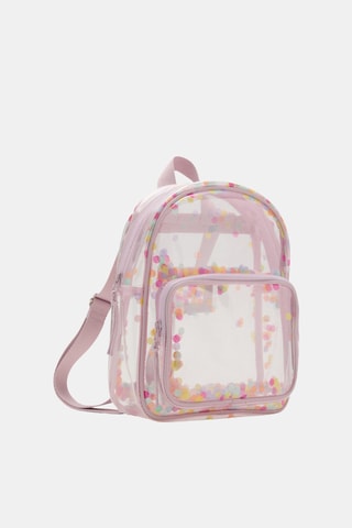 Sac à dos transparent confetti - Rose clair