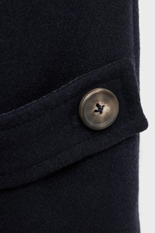 Manteau drap de  laine - Bleu marine