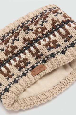 Écharpe en maille - Beige
