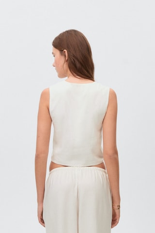 Gilet lin - Blanc