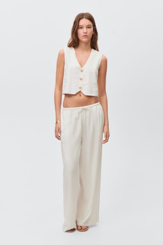 Gilet lin - Blanc