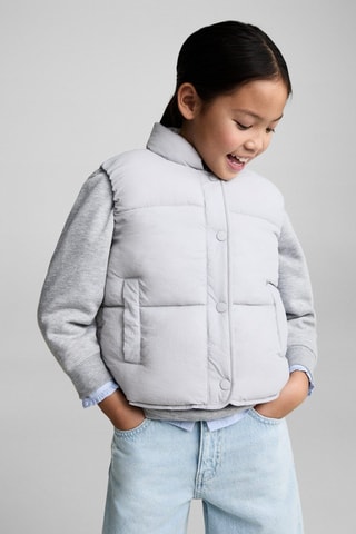 Gilet matelassé boutons - Bleu - Bleu