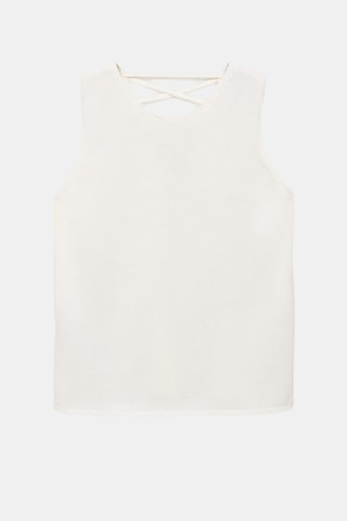 Top maille cordon - Blanc