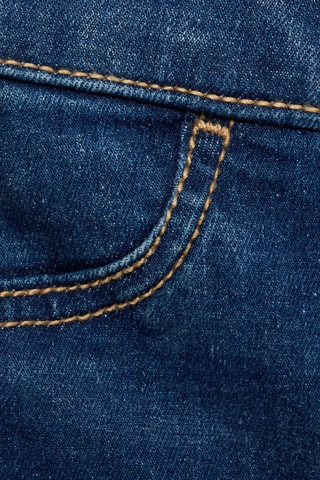 Jean skinny revers effilochés - Bleu marine