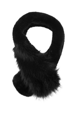 Écharpe imitation fourrure - Noir