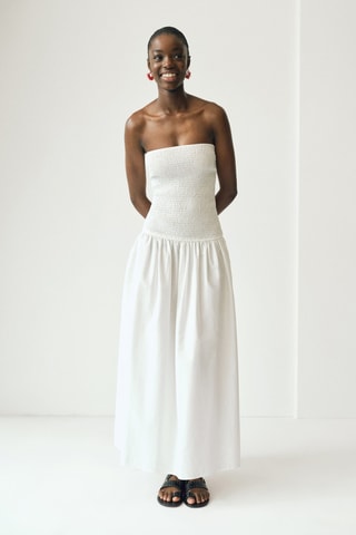 Maxi robe bustier - Blanc