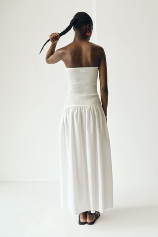 Maxi robe bustier - Blanc