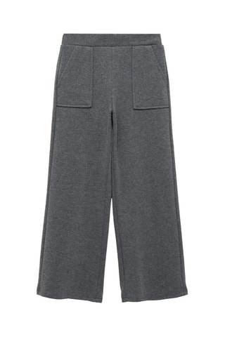 Pantalon maille coton lin - Gris