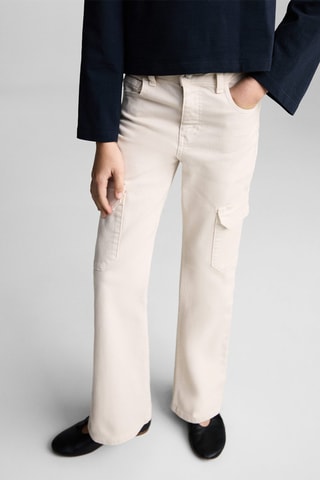Jean cargo flare - Beige