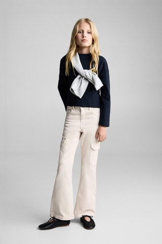 Jean cargo flare - Beige