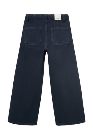 Jean style jupe-culotte boutons - Bleu marine