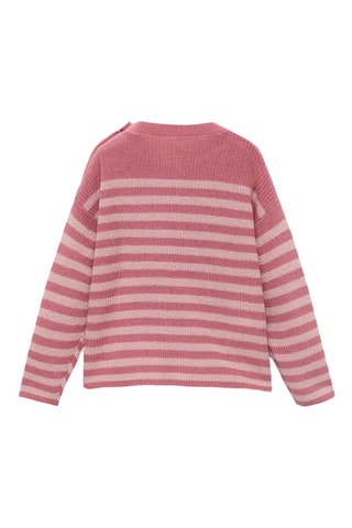 Pull-over maille détail boutons - Rose