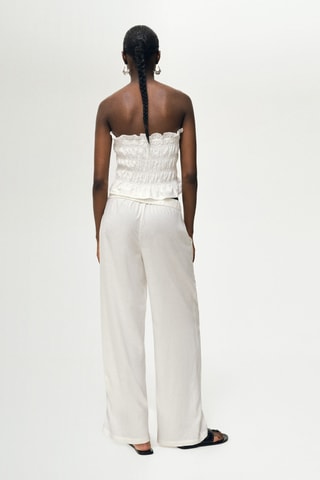 Crop top brodé - Blanc