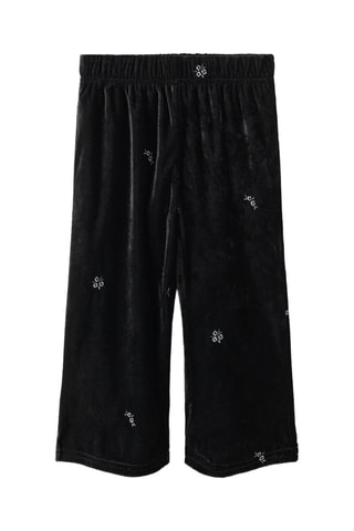 Pantalon bordé velours - Noir