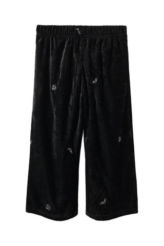 Pantalon bordé velours - Noir