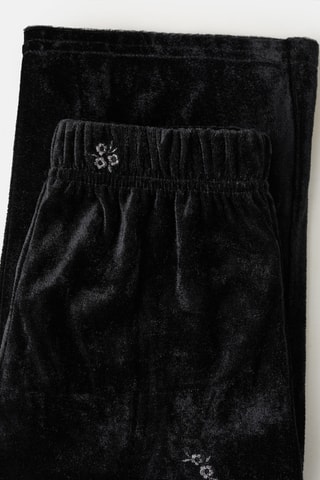 Pantalon bordé velours - Noir
