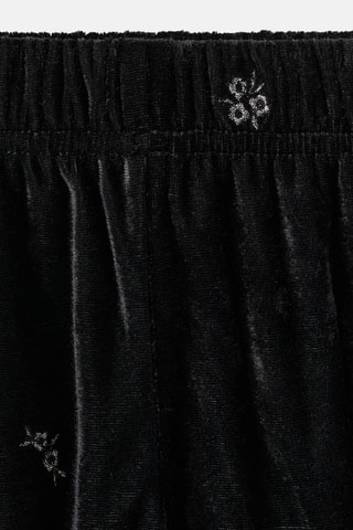 Pantalon bordé velours - Noir